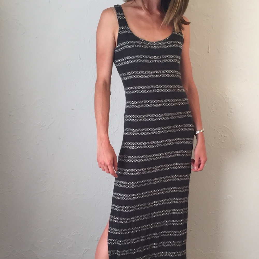 Dark grey maxi dress